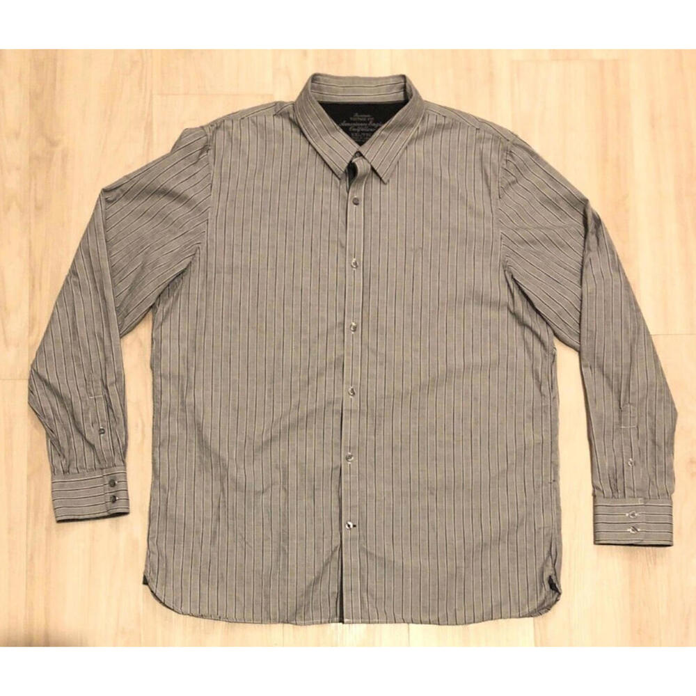 American Eagle Outfitter Premium Vintage Fit Men’s Gray Stripes Down XXL 2XLarge